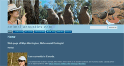 Desktop Screenshot of animal-acoustics.com